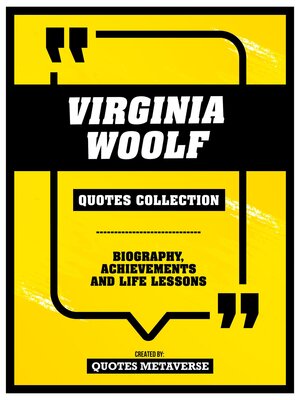cover image of Virginia Woolf--Quotes Collection